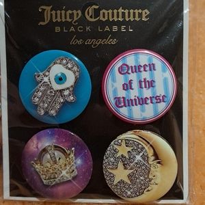 Juicy Couture set of 4 pins